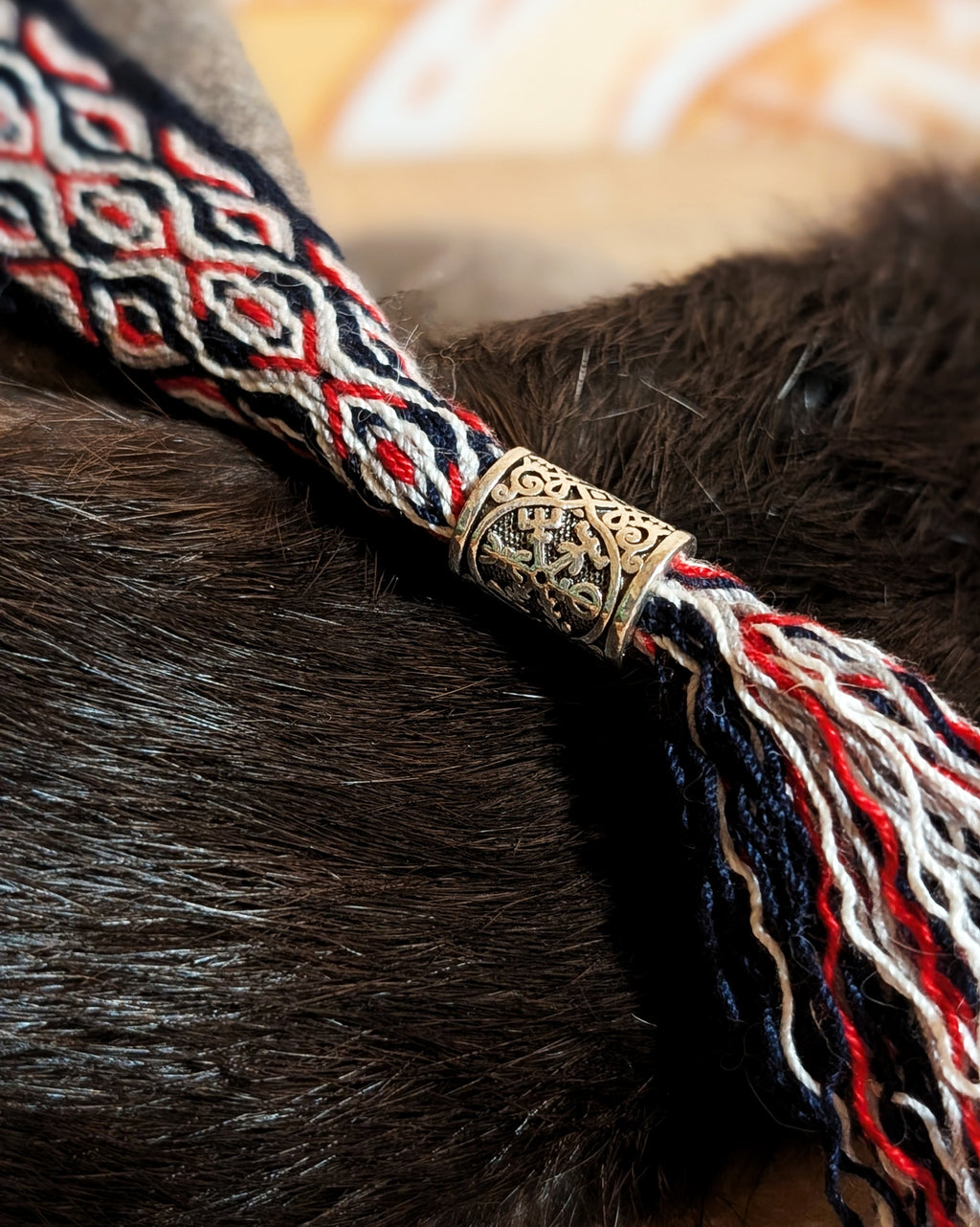 Handgemachte Braungraue Rus Mütze mit Fell - XXL Format - Walkloden Schurwolle Mütze - Larp Reenactor Wikinger Nordic Zipfelmütze - Grau