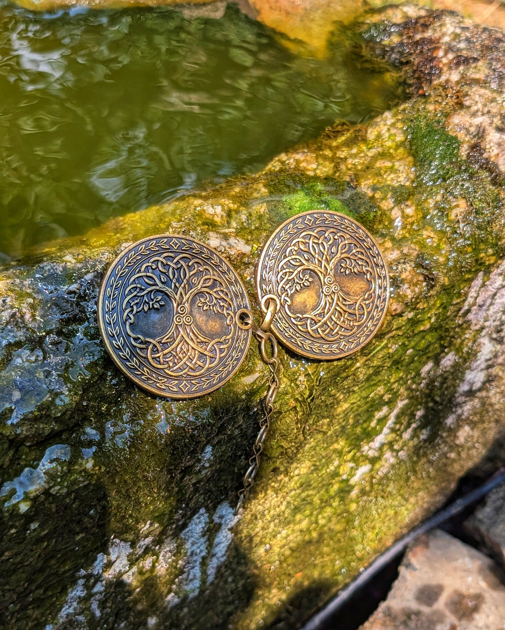 Mantelverschluss Lebensbaum - Umhangverschluss Wikinger | LARP | Mittelalter | Silber oder Bronze - Fellverschluss Cloak Clasp - Yggdrasil