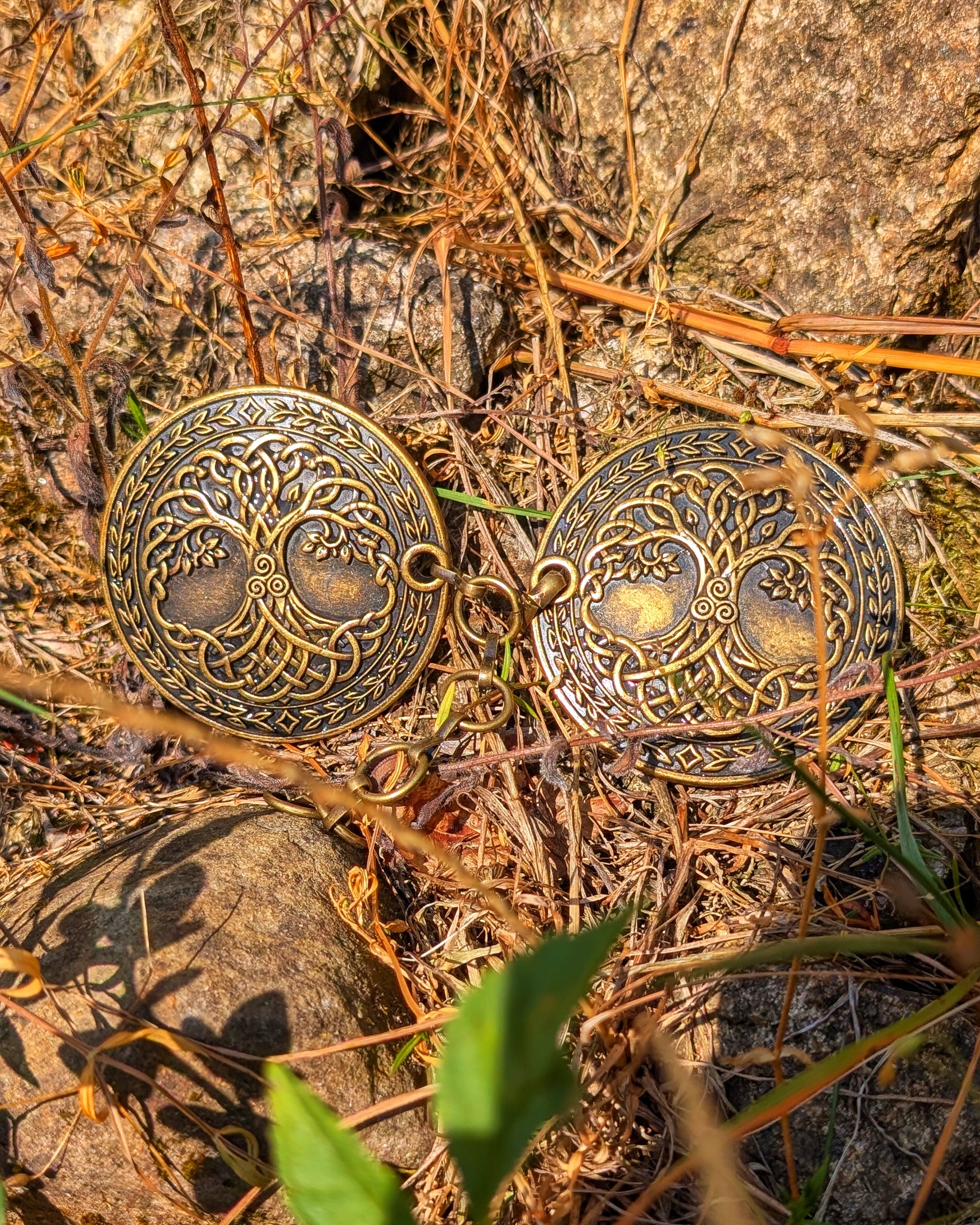 Mantelverschluss Lebensbaum - Umhangverschluss Wikinger | LARP | Mittelalter | Silber oder Bronze - Fellverschluss Cloak Clasp - Yggdrasil