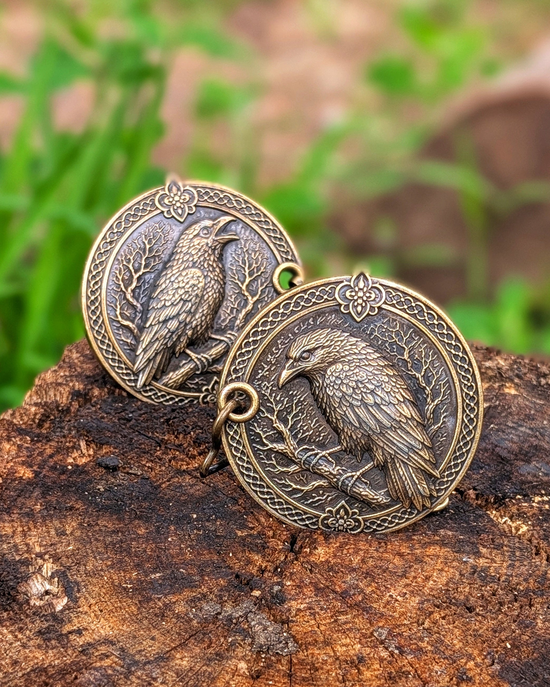 Mantelverschluss Raben | Umhangverschluss Wikinger | LARP | Mittelalter | Silber oder Bronze - Fellverschluss Cloak Clasp - Hugin Munin