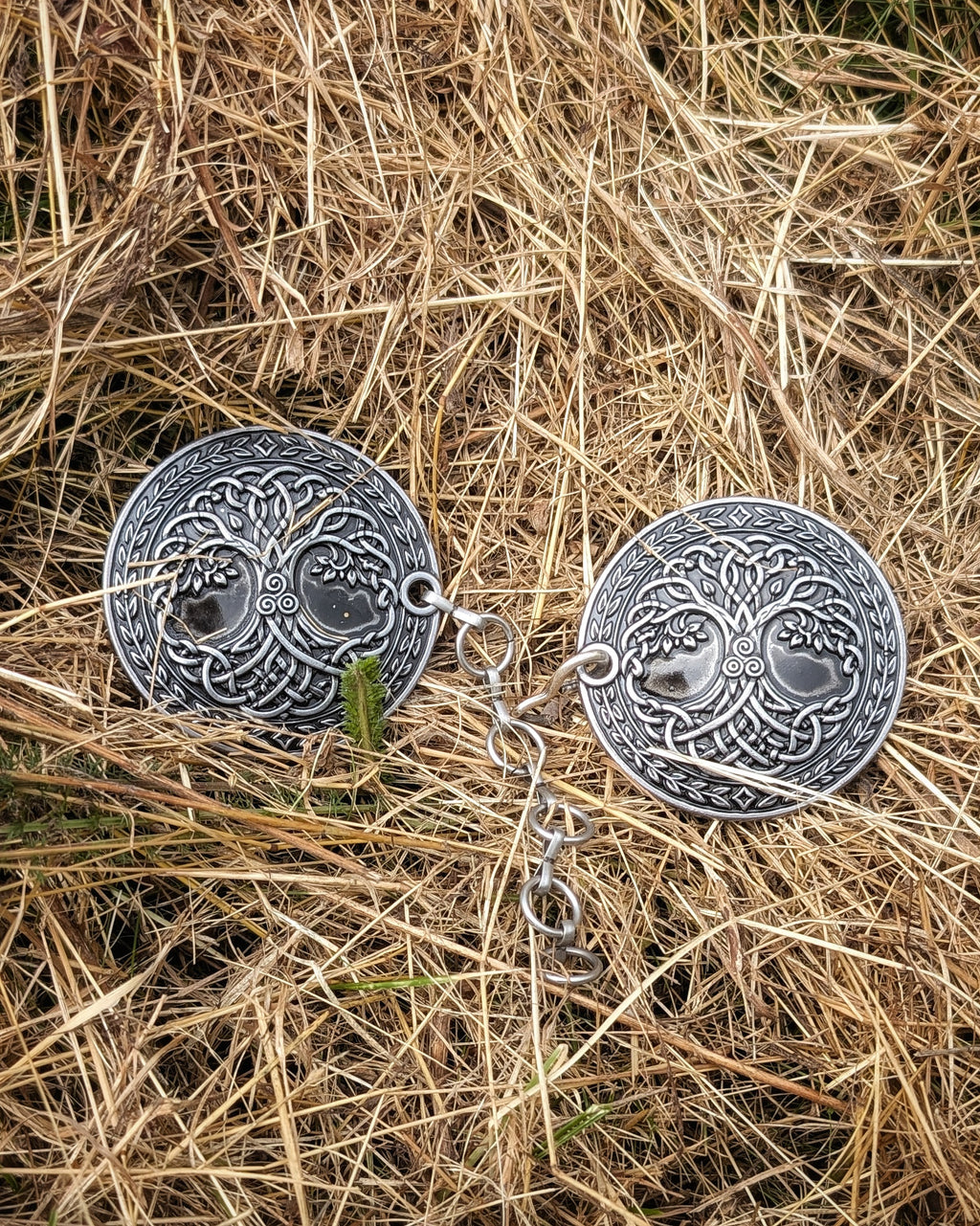 Mantelverschluss Lebensbaum - Umhangverschluss Wikinger | LARP | Mittelalter | Silber oder Bronze - Fellverschluss Cloak Clasp - Yggdrasil