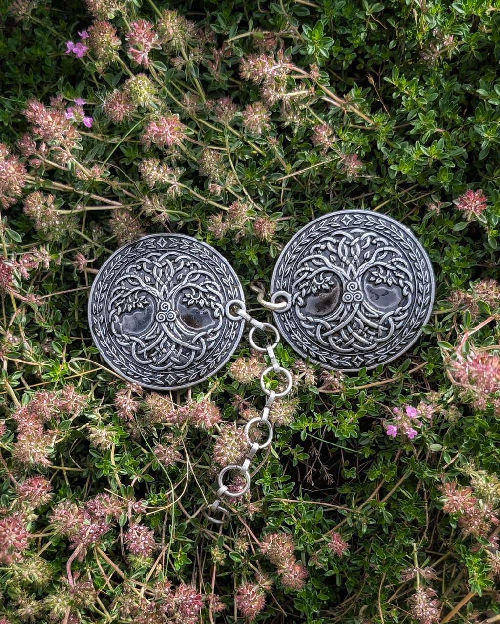 Mantelverschluss Lebensbaum - Umhangverschluss Wikinger | LARP | Mittelalter | Silber oder Bronze - Fellverschluss Cloak Clasp - Yggdrasil