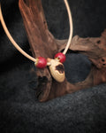 Baumling - Baumperle mit Lederband – Unikat aus echtem Holz – Waldschmuck – Natur Anhänger – Geschenk für Naturliebhaber Holzschmuck Unikat